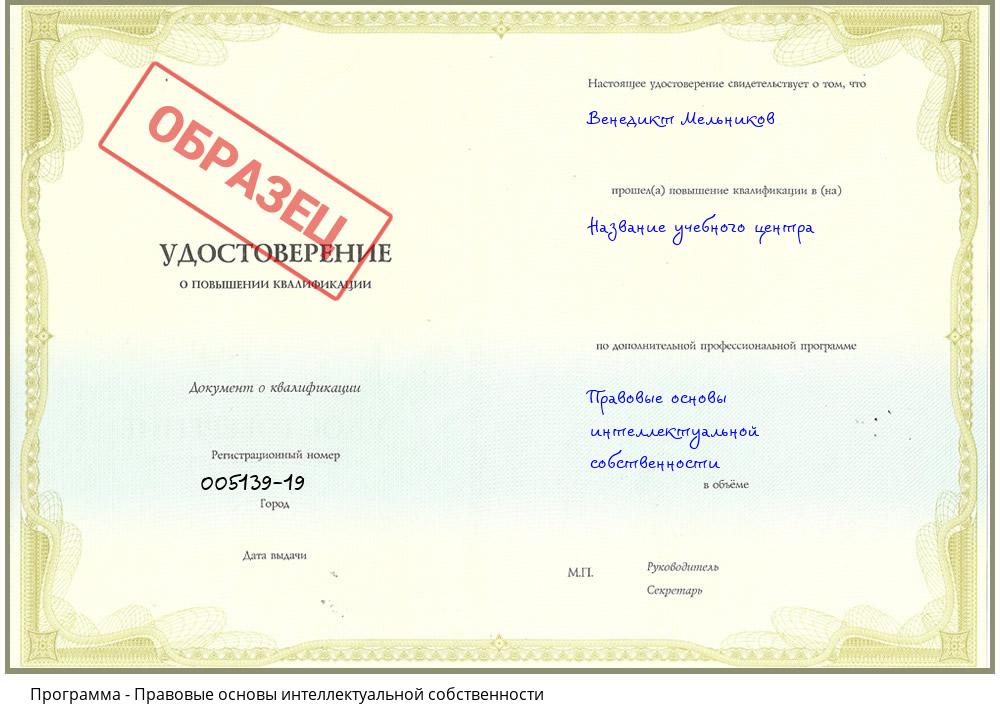 Правовые основы интеллектуальной собственности Новочебоксарск
