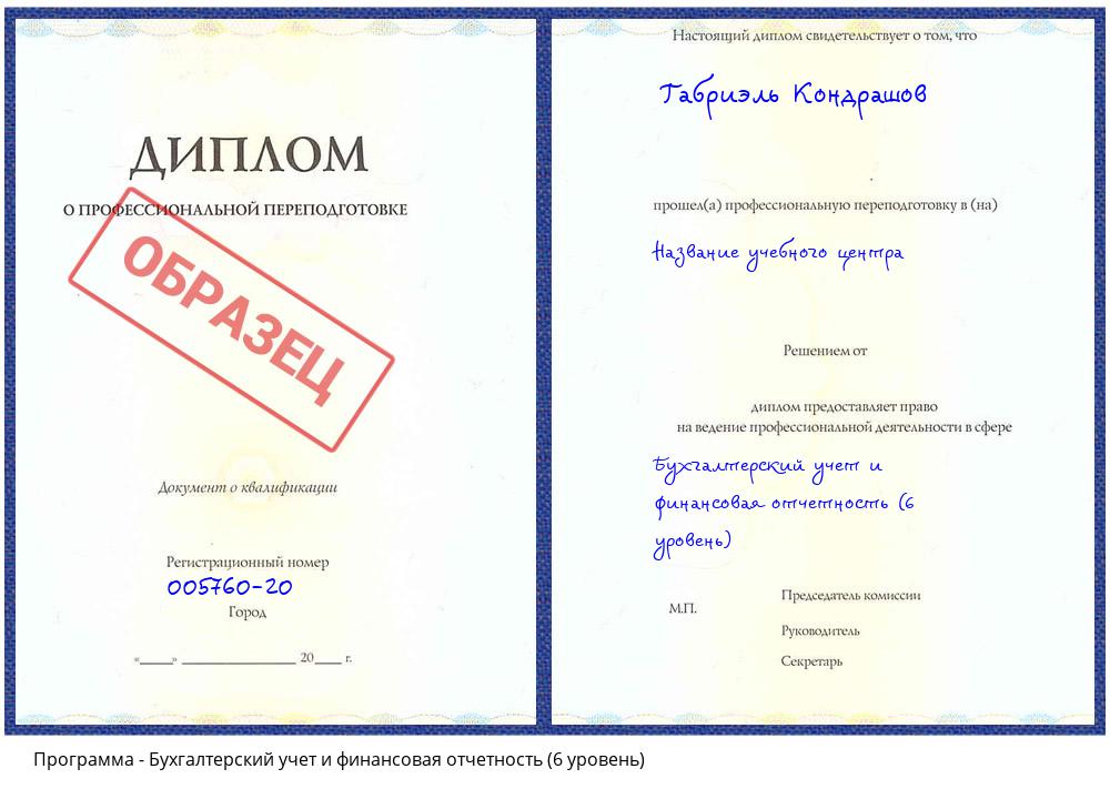 Бухгалтерский учет и финансовая отчетность (6 уровень) Новочебоксарск